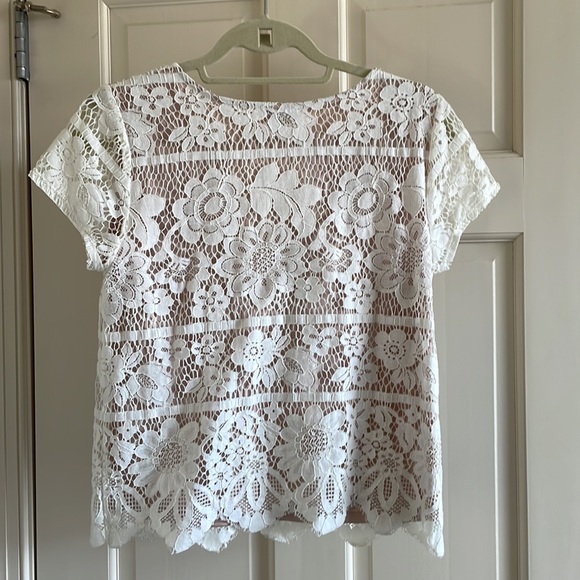 White Lace Shirt - Picture 2 of 3